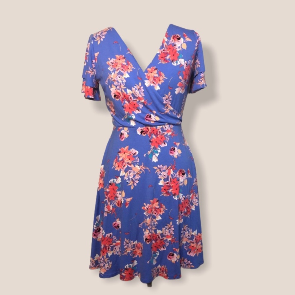 Tabitha Webb Periwinkle Floral Dress